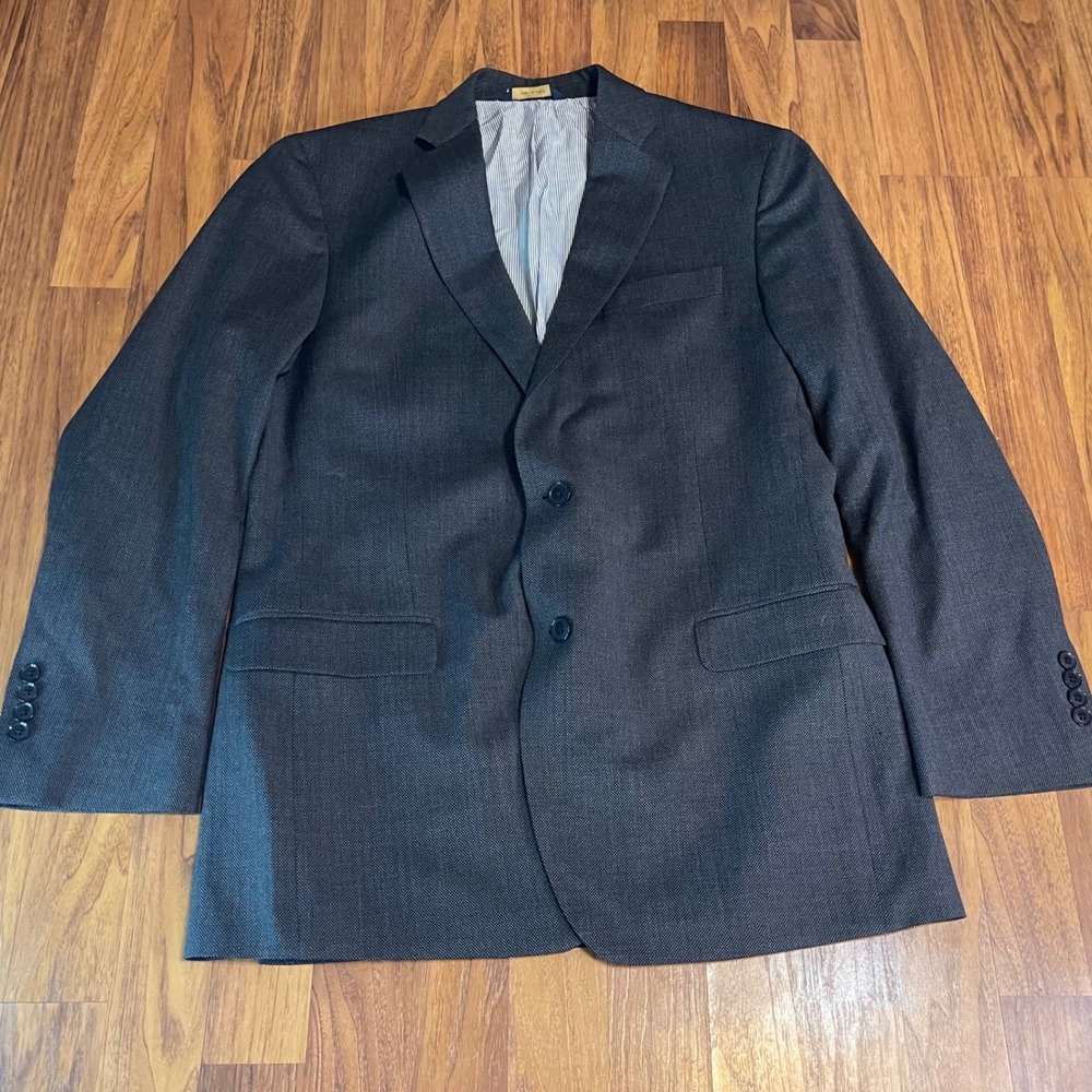 Brooks Brothers Explorer Fitzgerald Fit Blazer Mens 41R Gray Wool Sport Coat